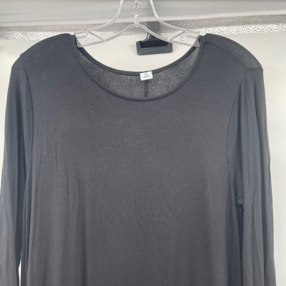 Old Navy Womens Shift Dress Long Sleeve Black Size M Tall - Picture 5 of 9